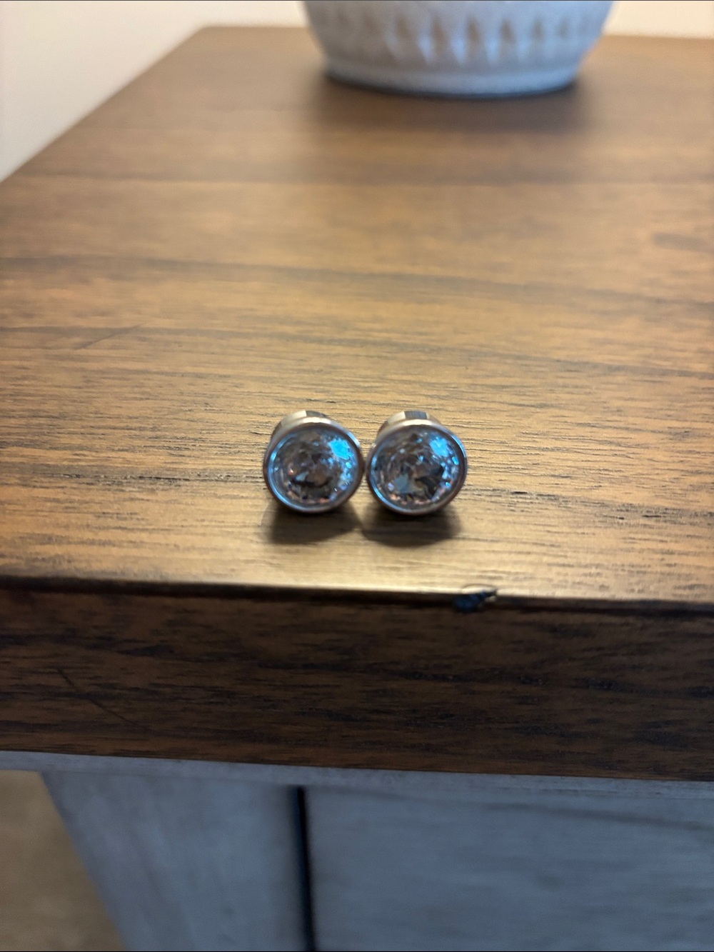 Michael Kors Silver Crystal Stud Earrings